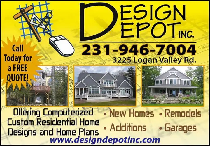Design Depot advertisement showcasing home improvement services.